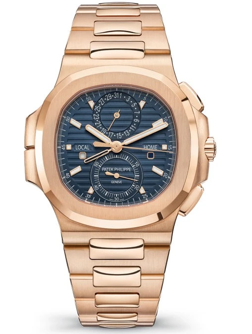 Часы Patek Philippe  Nautilus Travel Time Chronograph Rose Gold  5990/1R-001