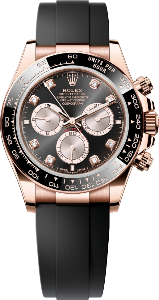 Часы Rolex  Сosmograph Daytona Oysterflex Black Dial And Diamonds  126515LN