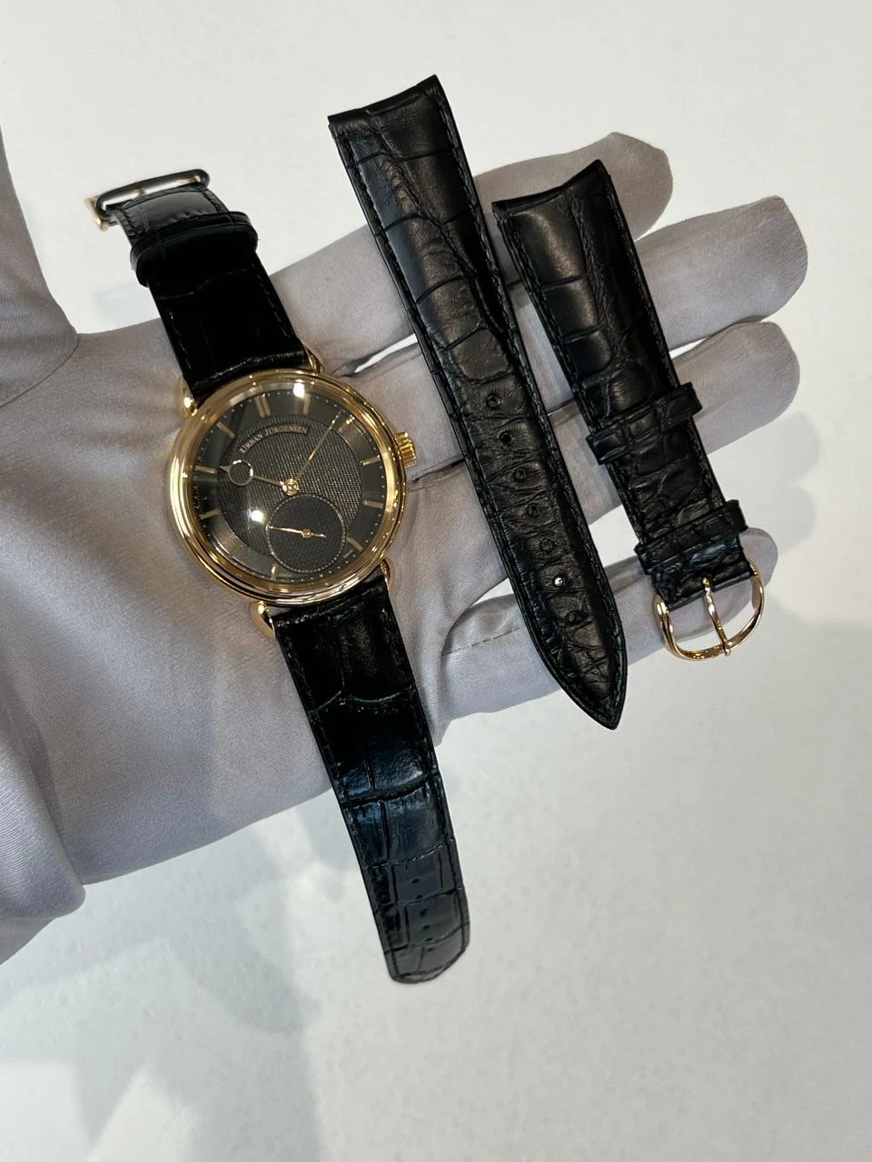 Часы URBAN JURGENSEN  1745 Black Dial Men's Watch 1140 Yg  1140 YG L023 CSU