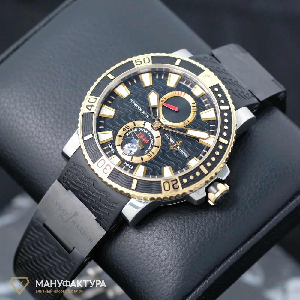 Часы Ulysse N  Maxi Marine Diver Titanium And Gold  265-90-3C/92