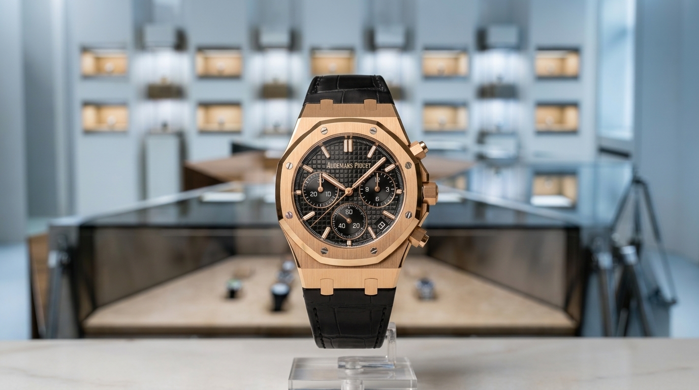 Архитектура формы и механики: хронограф Audemars Piguet Royal Oak из розового золота