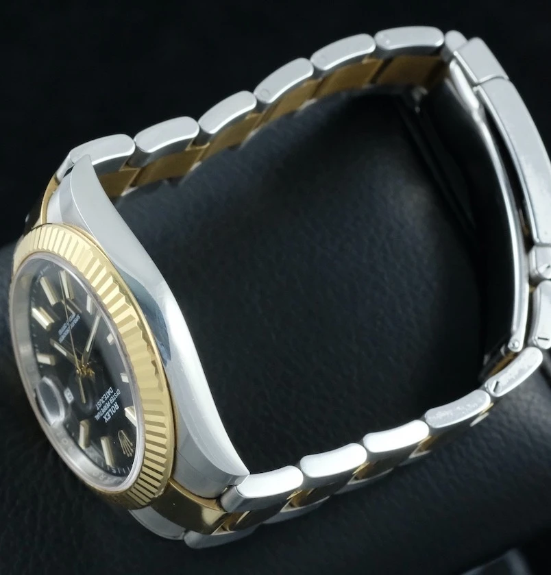 Часы Rolex  Black Index Oyster Rolex Datejust 41Mm Stainless Steel And Yellow Gold  126333