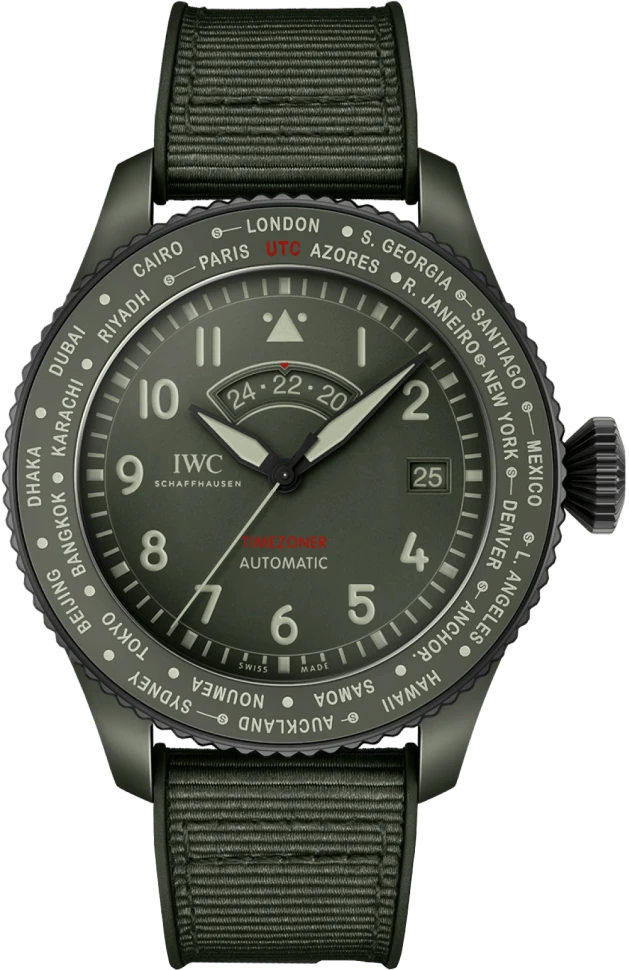 Заказать Iwc  Pilots Watch Timezoner Top Gun Woodland  IW395601