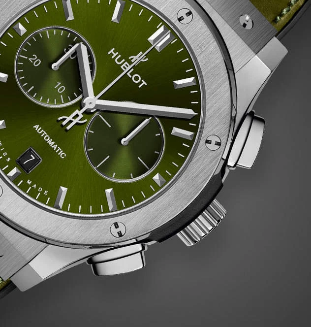 Заказать Hublot  Classic Fusion Chronograph Titanium Green  541.NX.8970.LR