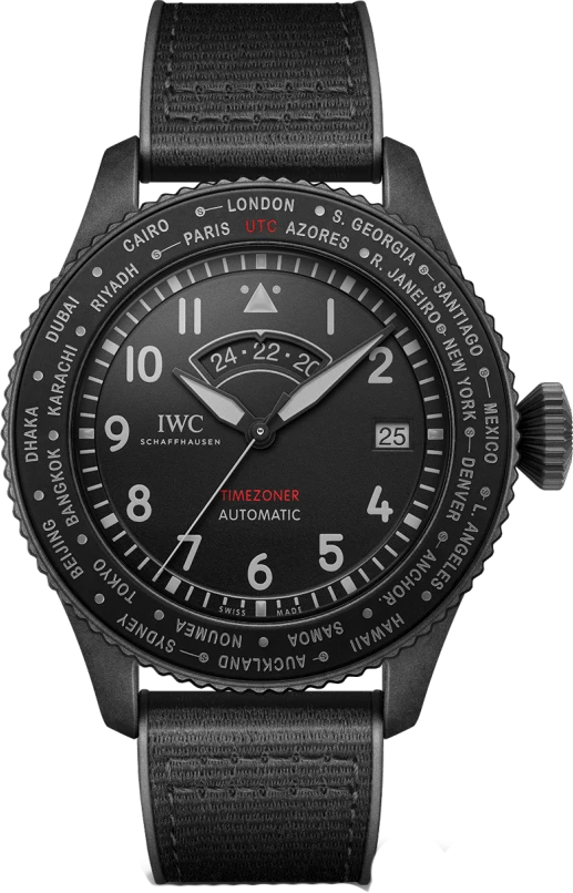 Заказать Iwc  Pilots Watch Timezoner Top Gun Ceratanium  IW395505