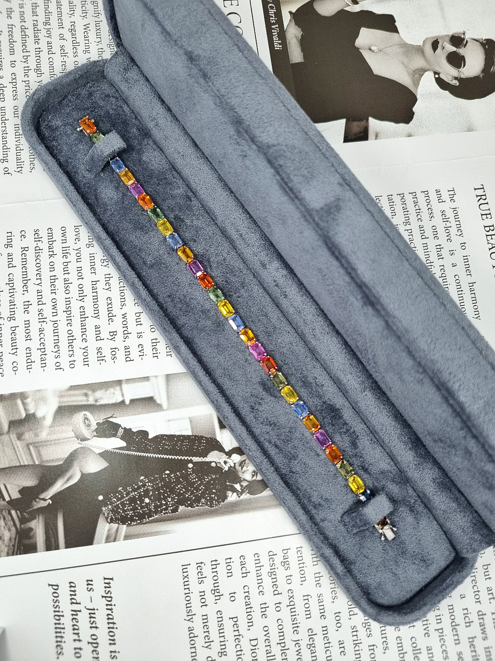 Украшение No Name  Браслет с сапфирами &quot;Rainbow&quot;   