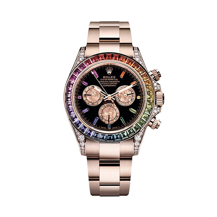 Часы Rolex  Oyster Perpetual Daytona Rose Gold Custom Rainbow  116505FIX (116595RBOW)