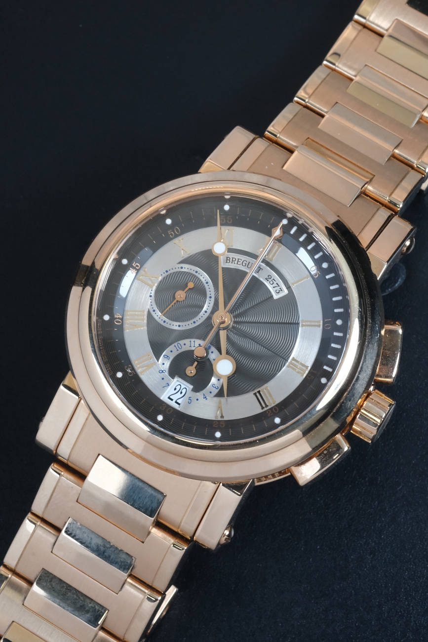 Часы Breguet  Marine Chronograph Rose Gold Full Gold  5827BR/Z2/RM0
