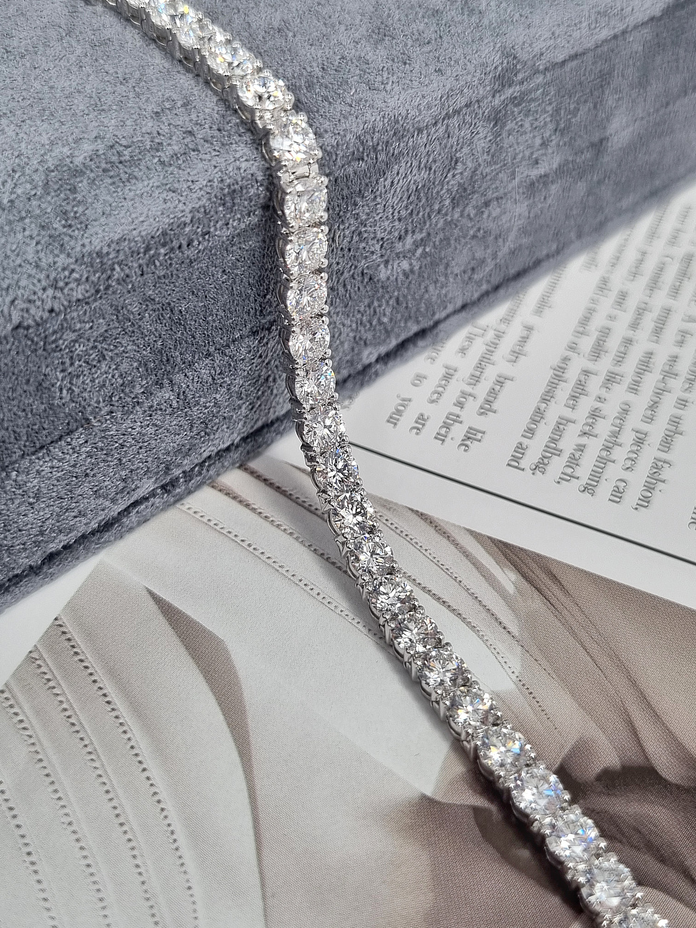 Украшение GIA  Браслет с бриллиантами 11,40 ct. D/VVS1 (3 Excellent, NONE)   