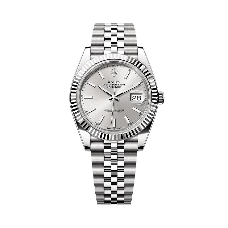Часы Rolex  Datejust 41Mm Steel & White Gold Silver Dial  126334