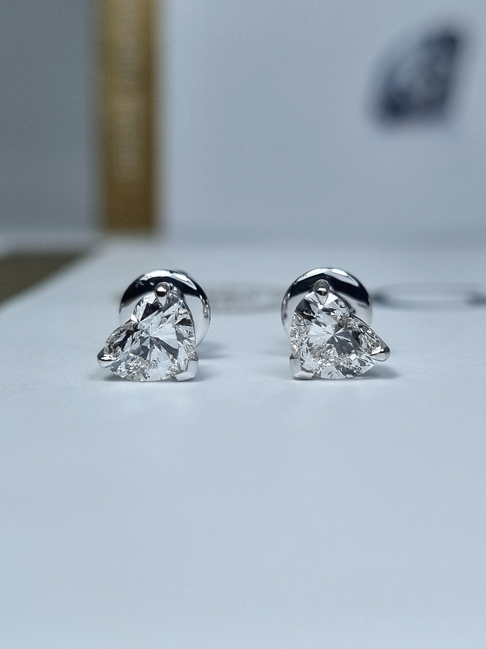 Украшение NO NAME  Серьги С Бриллиантами 0,70/0,70 Ct. G/Vs1   