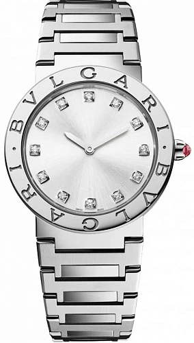 Заказать Bvlgari  Stainless Steel Bvlgari Bvlgari 33Mm Silver Diamond Dot Dial Watch  103696