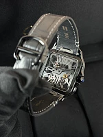 Часы Cartier  Santos De Cartier Skeleton Black ADLC Manufacture mechanical movement  WHSA0009