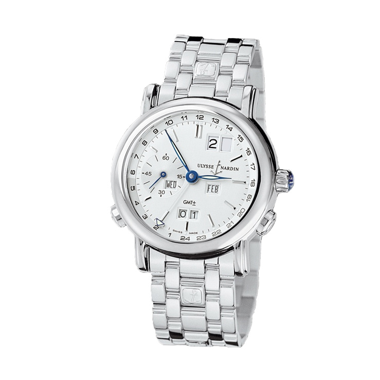 Часы Ulysse N  Gmt Perpetual White Gold Mens Watch  320-22-8