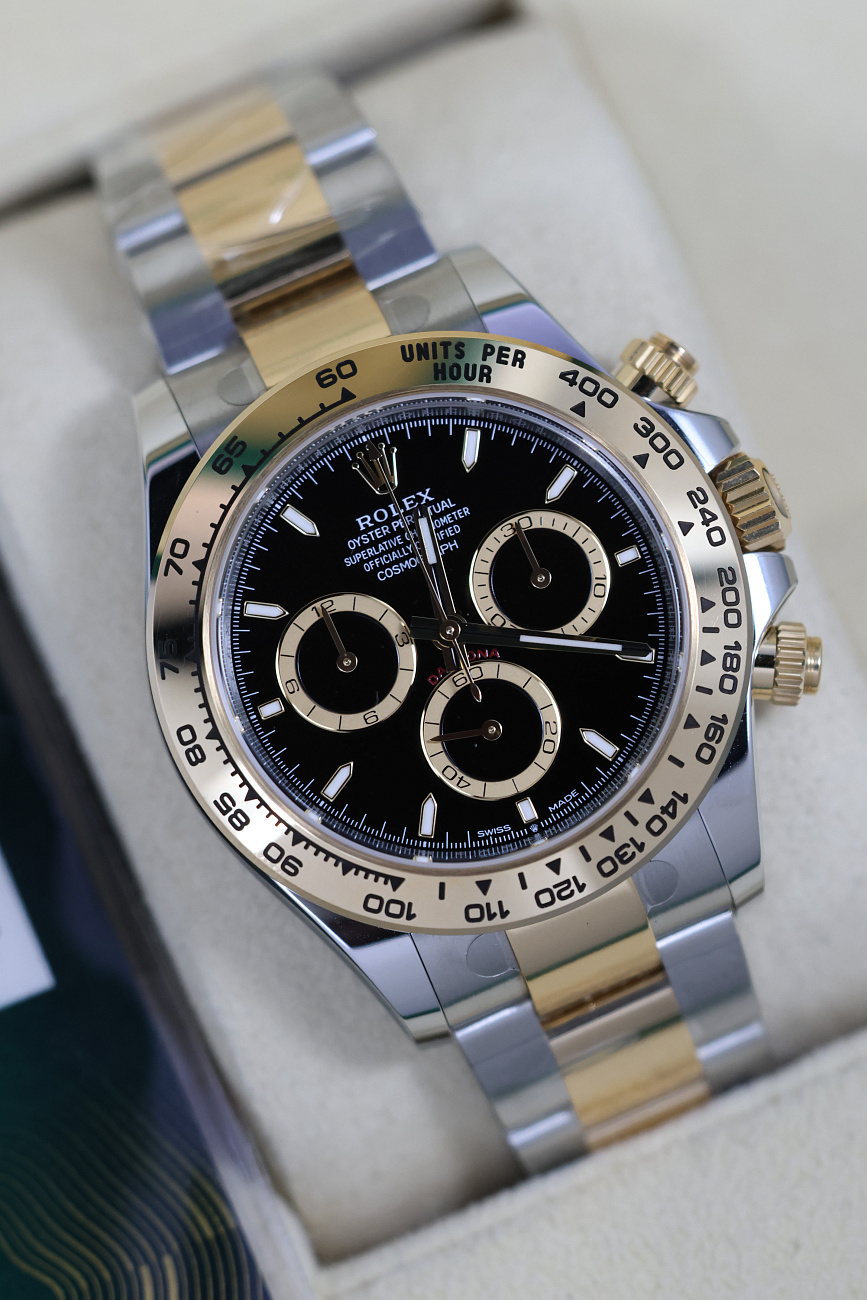 Часы Rolex  Cosmograph Daytona Steel & Yellow Gold Black Dial  126503