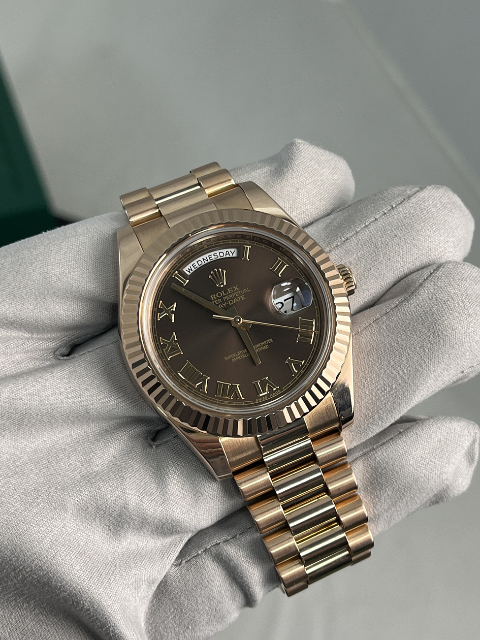 Часы Rolex  Day-Date Ii President Everose Gold Chocolate Dial  218235