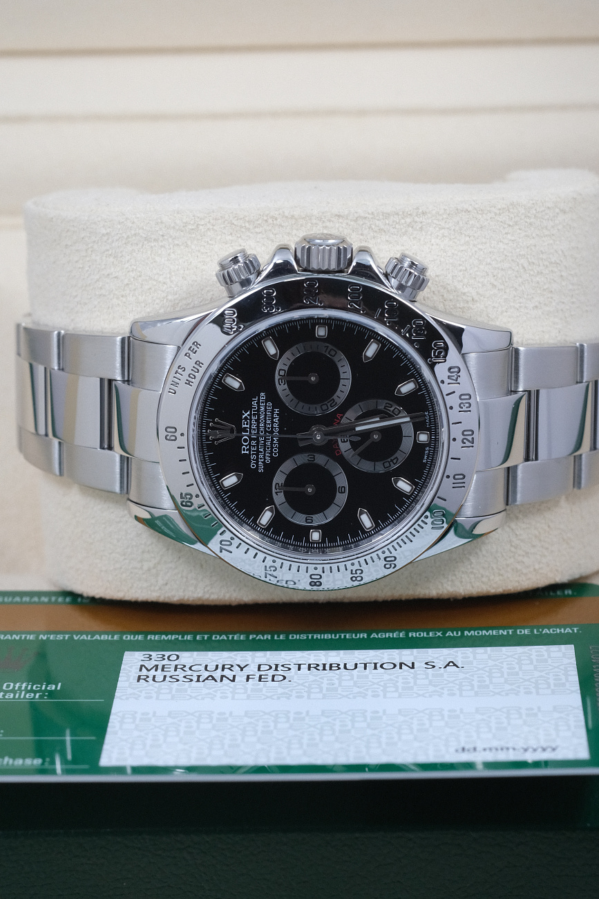 Часы Rolex  Cosmograph Daytona Steel Black Dial  116520