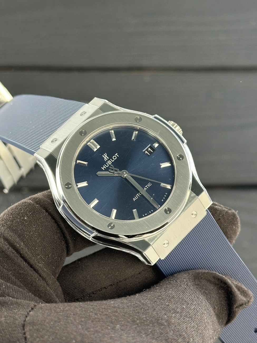 Часы Hublot  Fusion 45Mm Blue Titanium Rubber  511.nx.7170.rx