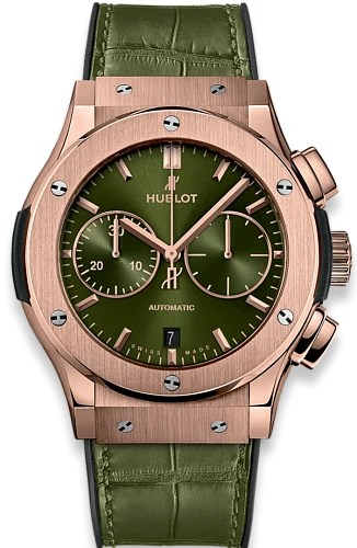 Заказать Hublot  Classic Fusion Chronograph Green King Gold 45 Mm  521.OX.8980.LR