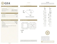 Украшение GIA  Серьги 1,00/1,01 ct. D/VS2 (Asscher cut)   