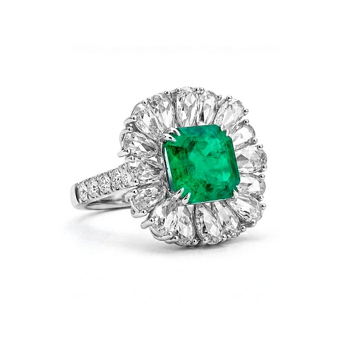 Украшение GRS GemResearch Swisslab  Кольцо с изумрудом 3,12 ct. (Colombia)   