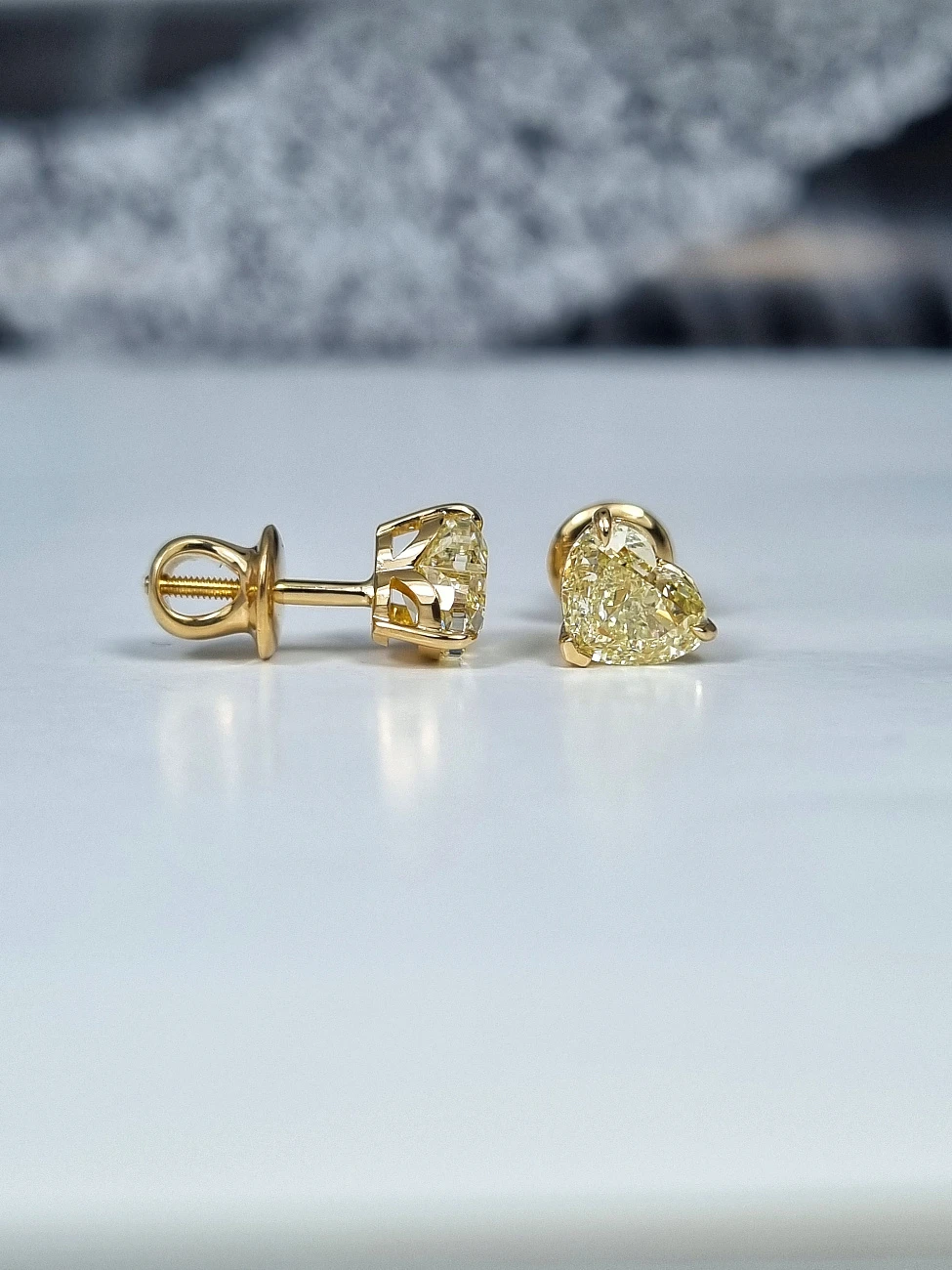 Украшение GIA  Серьги с бриллиантами 1,00/1,01 ct. (Heart Diamonds)   