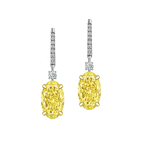 Украшение NO NAME  Серьги 2,01/2,05 ct. W to X Range/VS1   