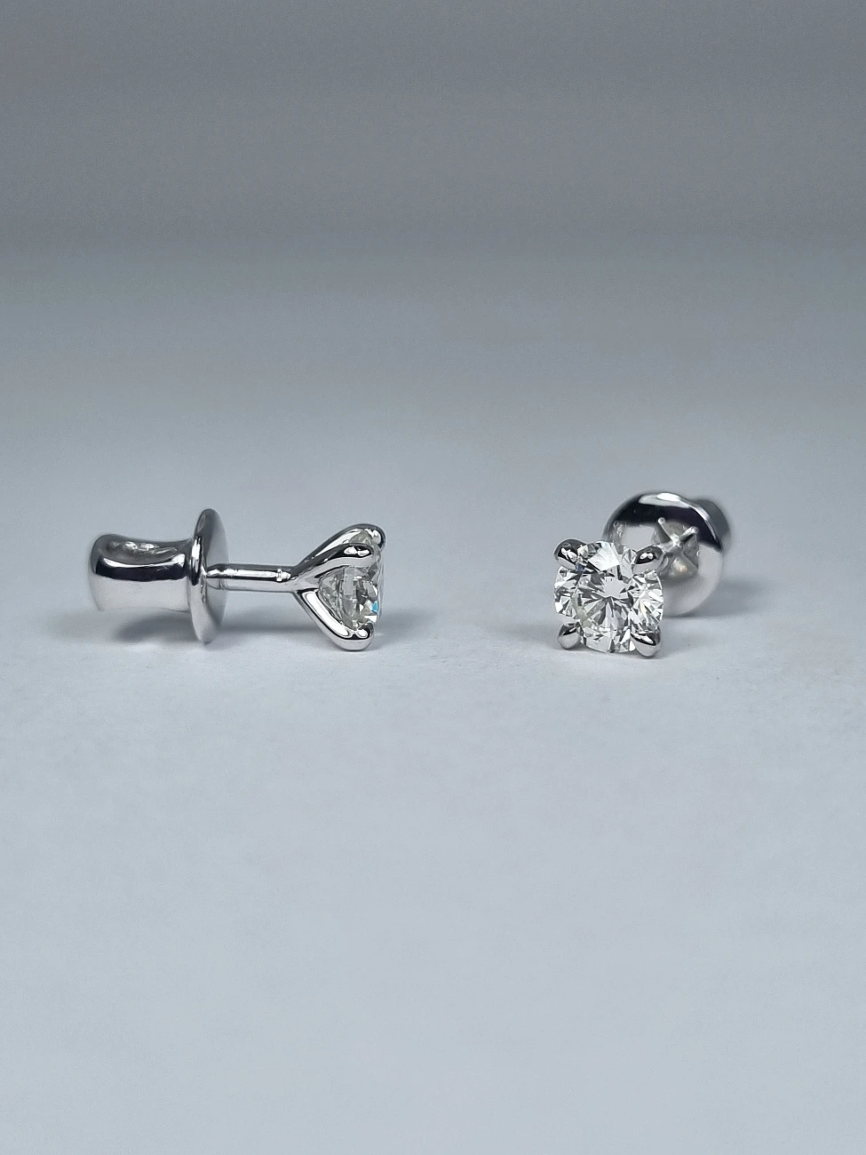 Украшение GIA  Серьги 0,50/0,50 ct. I/VS1 (Round Diamonds)   