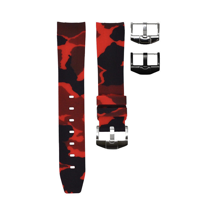 Часовой ремешок Rolex  Ремешок Для Часов Red Camo 40Mm Strap  