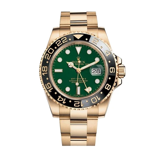 Часы Rolex  -Gmt Master Yellow Gold Green Dial  116718LN