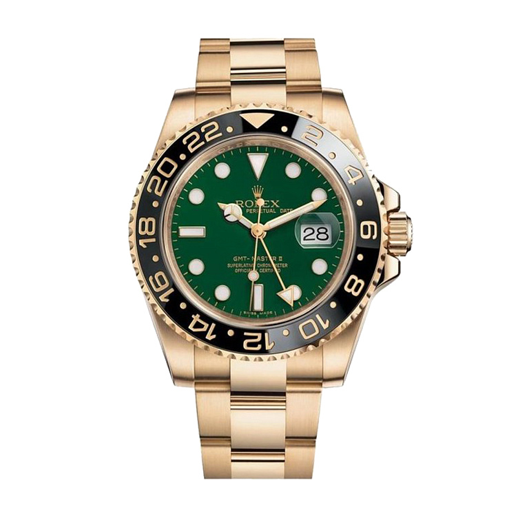 Часы Rolex  Gmt Master Yellow Gold Green Dial  116718LN