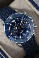 Часы Breitling  Superocean Heritage B01 Chronograph 42 Blue Rubber  AB0156161C1S1