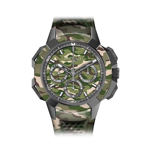 Часы Jacob & Co  EPIC X CHRONO TRI DIAL GREEN CAMO  EC440.20.AB.AA