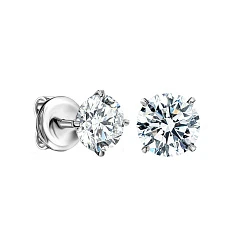 GIA Серьги с бриллиантами 2,01/2,01 ct. H/VS1 (3 Excellent)