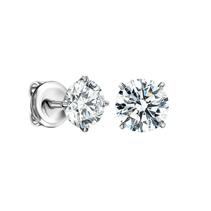 Украшение GIA  Серьги 1,50/1,50 ct. G/VS2 (3 Excellent) "Round Diamonds"   