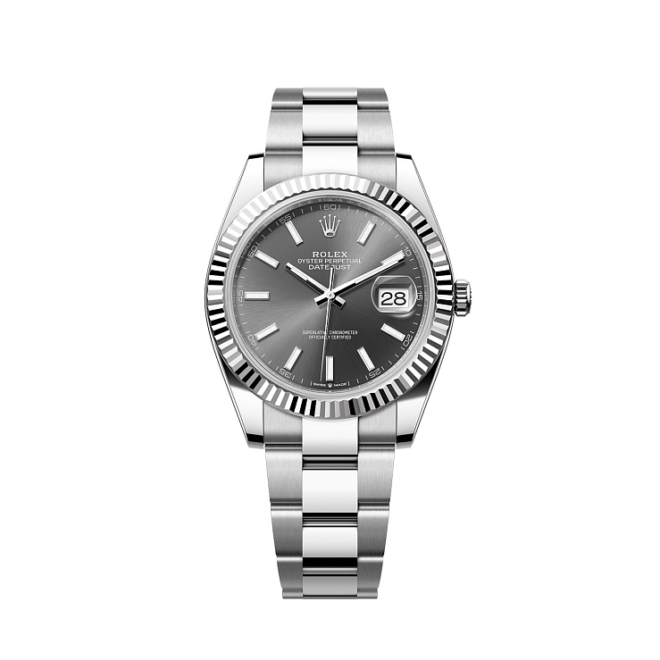 Часы Rolex  Datejust 41Mm Dark Rhodium Dial Oyster Bracelet  126334