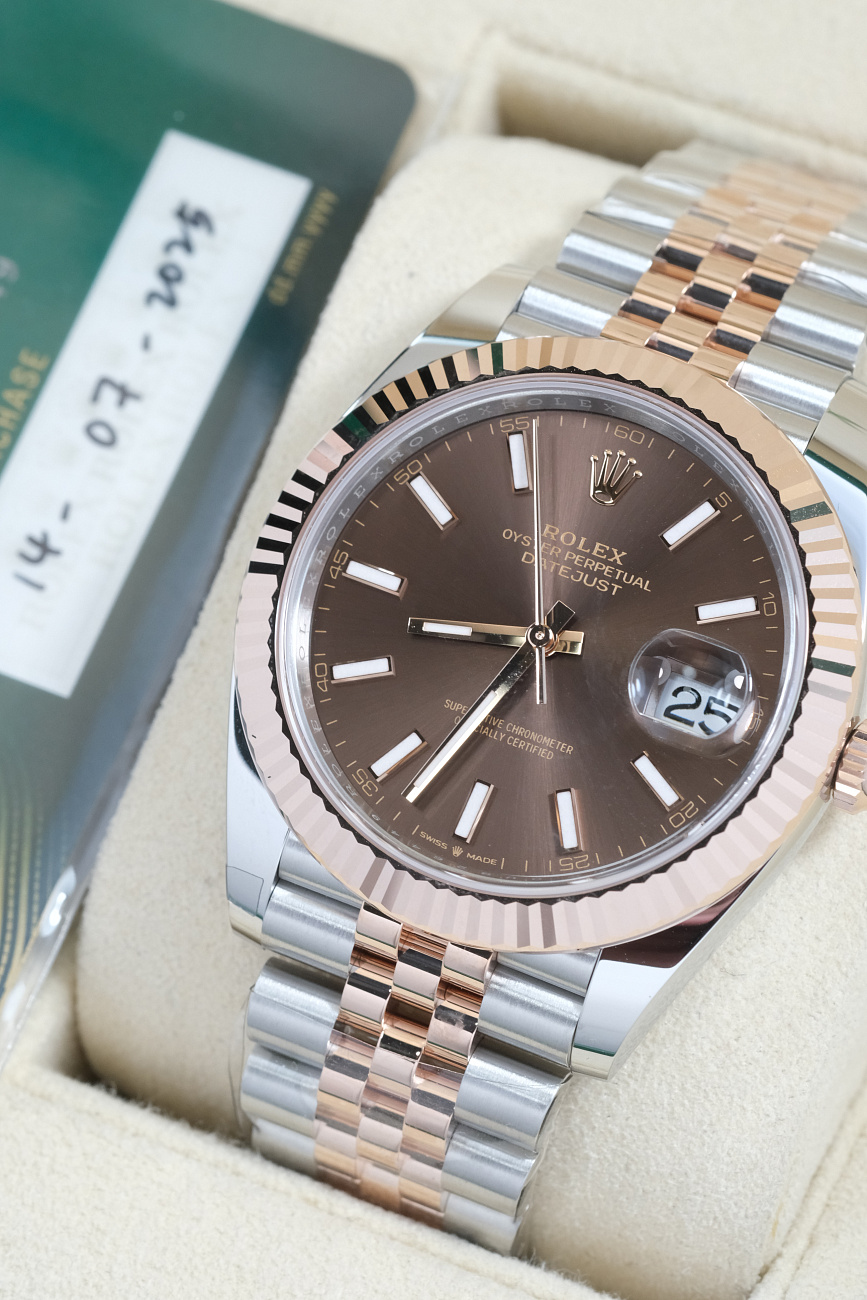 Часы Rolex  Datejust 41Mm Steel Rose Gold Chocolate Dial  126331