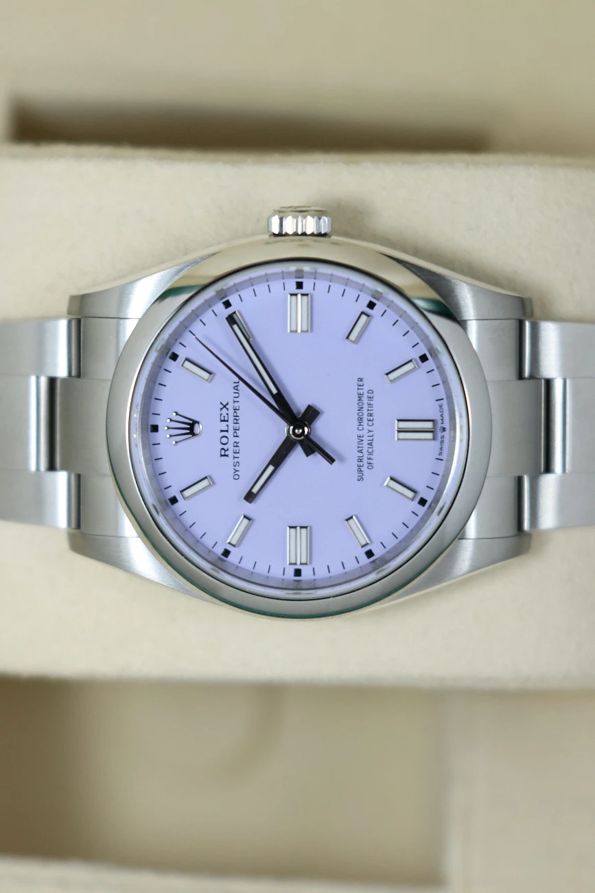 Часы Rolex  Perpetual 36 Stainless Steel Lavander Dial  126000
