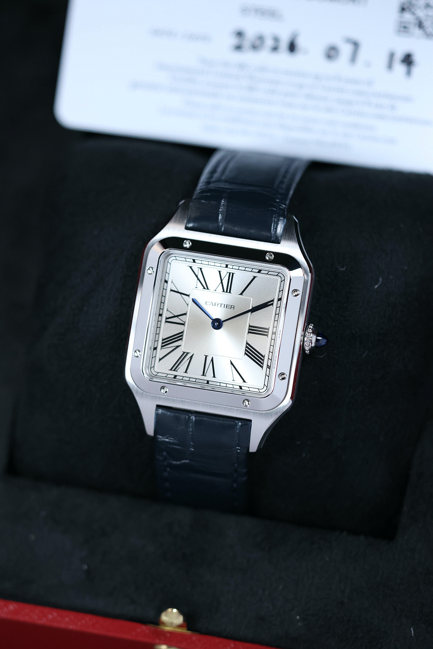 Часы Cartier  SANTOS-DUMONT STEEL QUARTZ Large model  WSSA0085