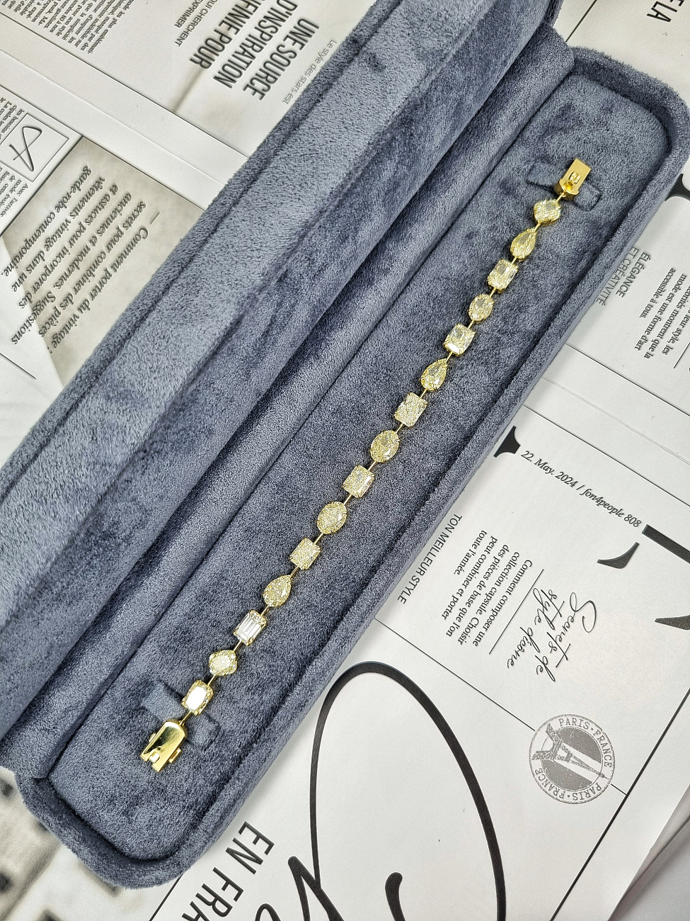 Украшение GIA  Браслет с бриллиантами 16,69 ct. Mixed Shape    
