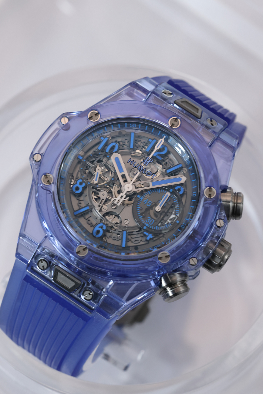 Часы Hublot  Big Bang Unico Blue Sapphire 45 mm  411.JL.4809.RT