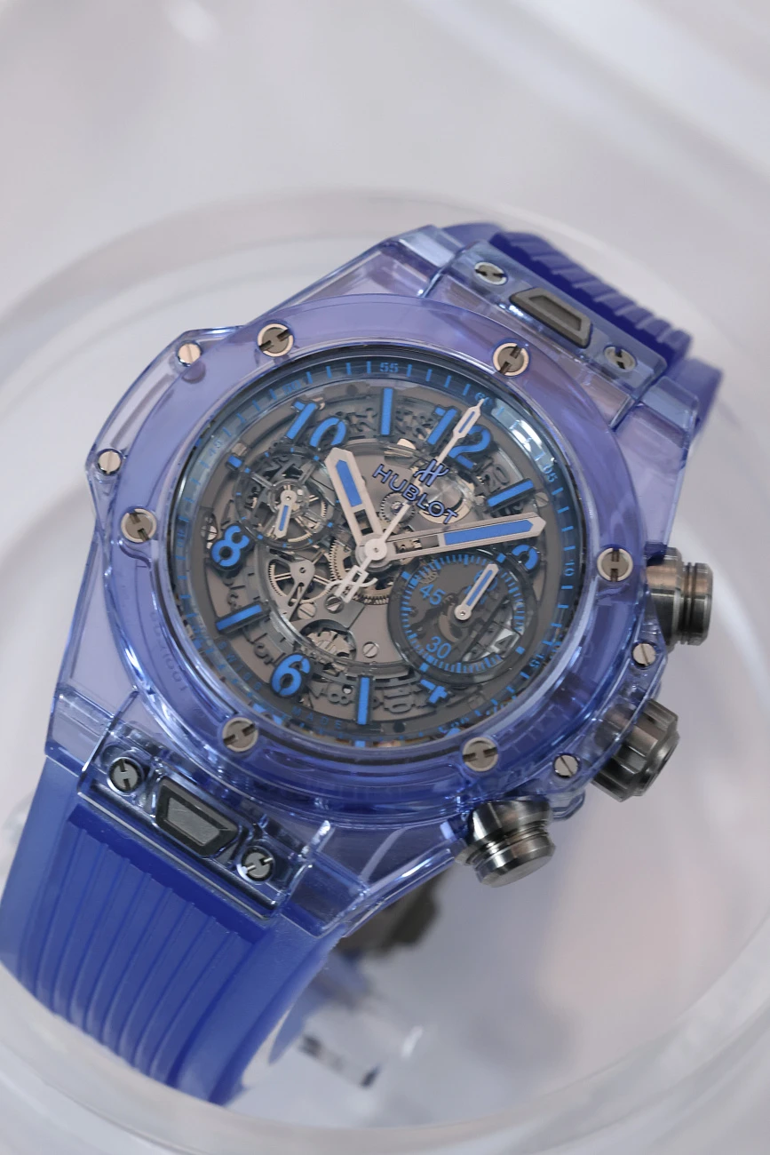 Часы Hublot  Big Bang Unico Blue Sapphire 45 mm  411.JL.4809.RT