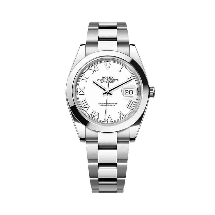 Часы Rolex  Datejust 41Mm White Roman Dial  126300