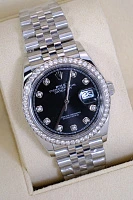 Часы Rolex  Oyster Perpetual Datejust 36 Diamonds Bezel Black Dial  126284RBR