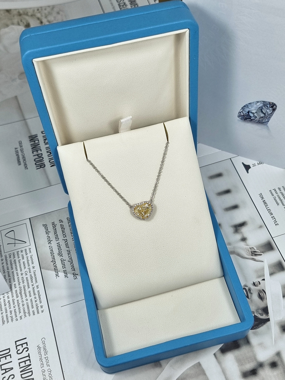 Украшение GIA  Подвеска с бриллиантом 3,01 ct. W to X/Internally Flawless   