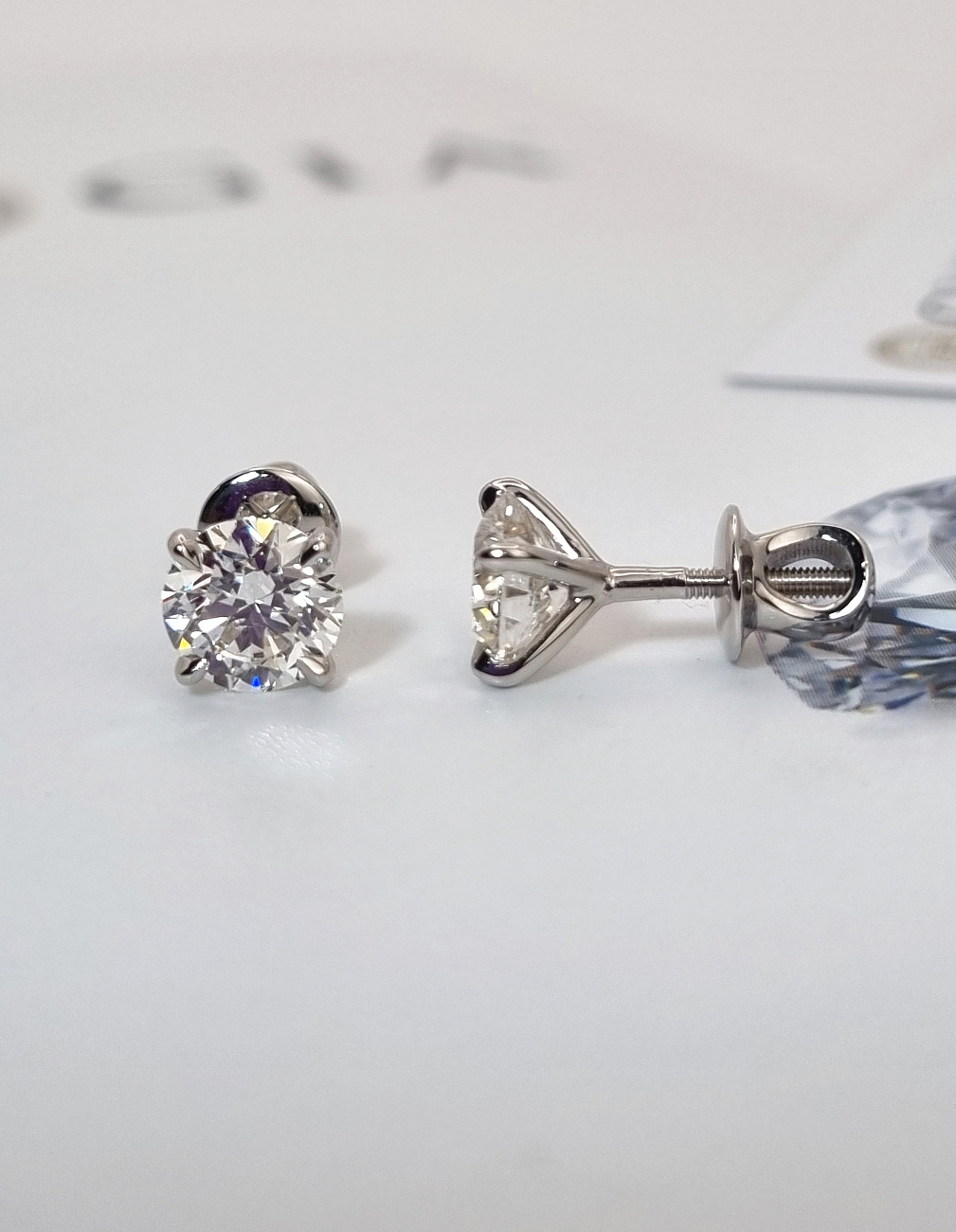 Украшение NO NAME  Серьги С Бриллиантами 1,16 I/Vs2; 1,17 I/Vs1   