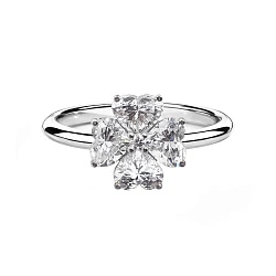 GIA Кольцо с бриллиантами 2,04 ct. H/VS1