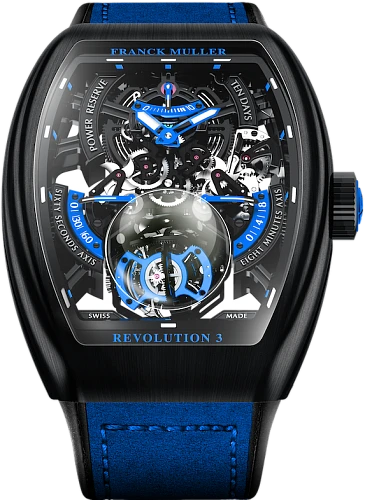 Заказать Franck Muller  Mens Collection Vanguard Revolution 3 Skeleton  V 50 REV 3 SQT NR BR (BL)