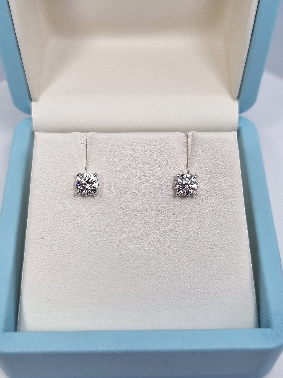 Украшение NO NAME  Серьги 0,50/0,50 Ct. H/Vvs2 (3 Excellent)   