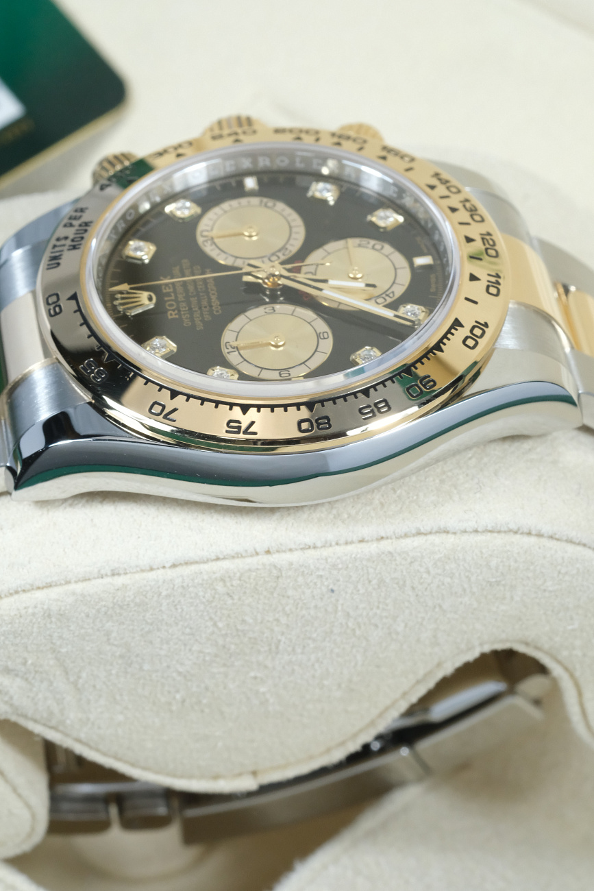 Часы Rolex  Cosmograph Daytona Steel & Yellow Gold Black Dial Diamond Index  126503-0002